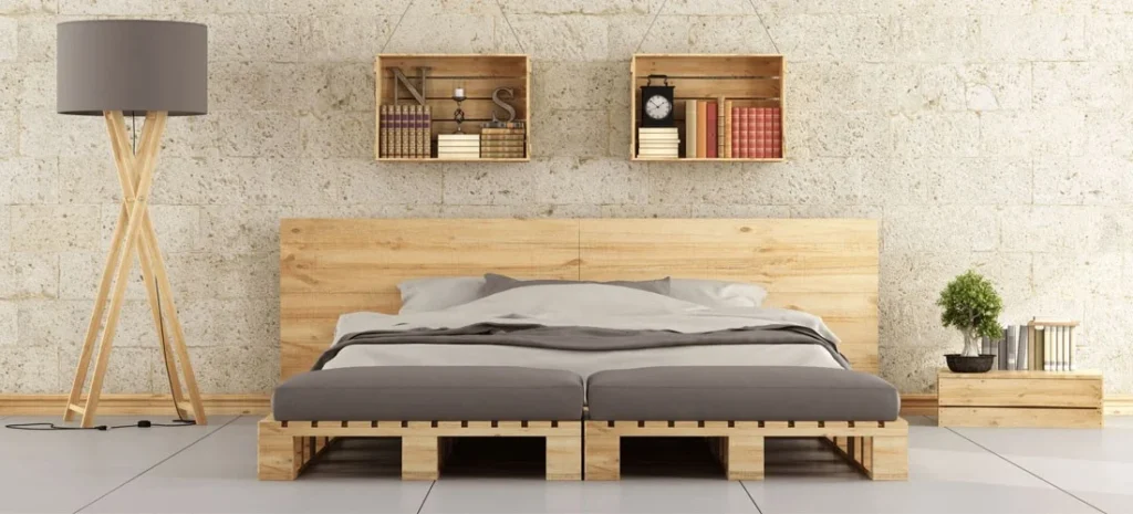 łóżko z palet