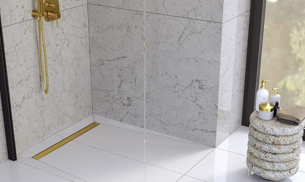 Prysznic typu walk-in, bez brodzika