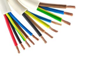 Oznaczenia przewodów elektrycznych – kolor brązowy/czarny, niebieski, żółto-zielony