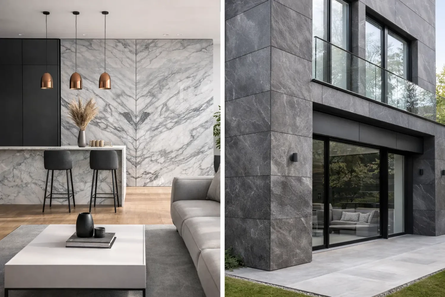 Nowoczesne połączenie wnętrza i fasady
