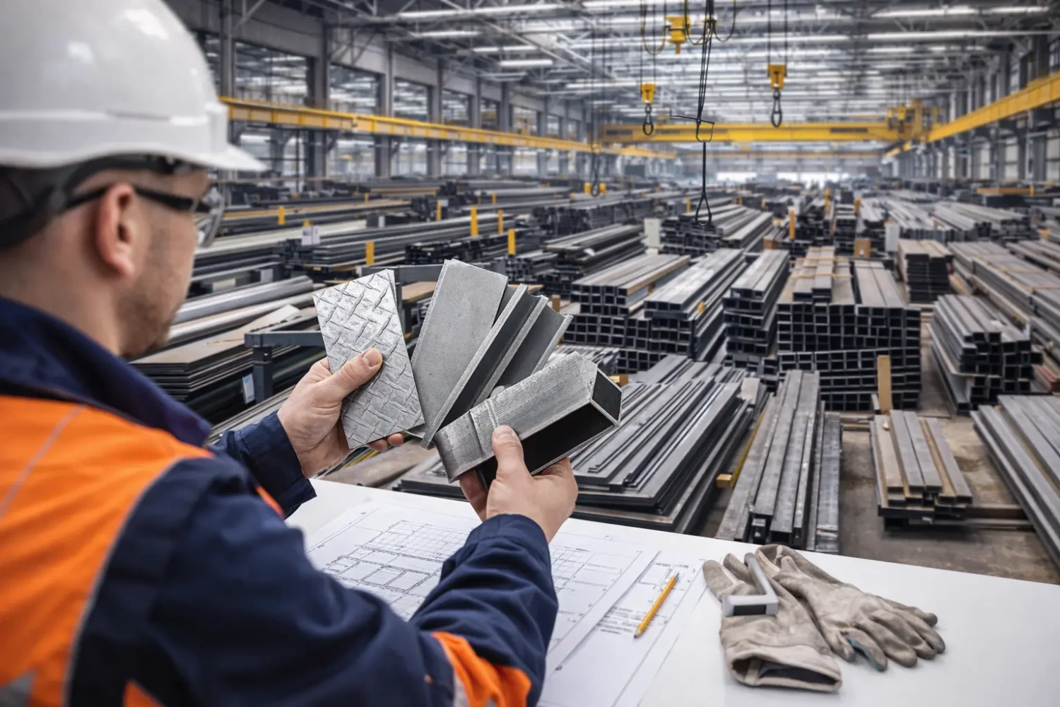 Praca w magazynie stali