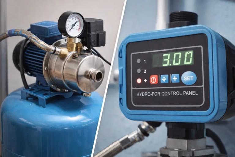 Pompa wodna i panel kontrolny