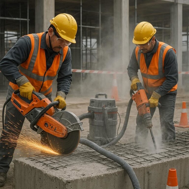 cięcie w betonie