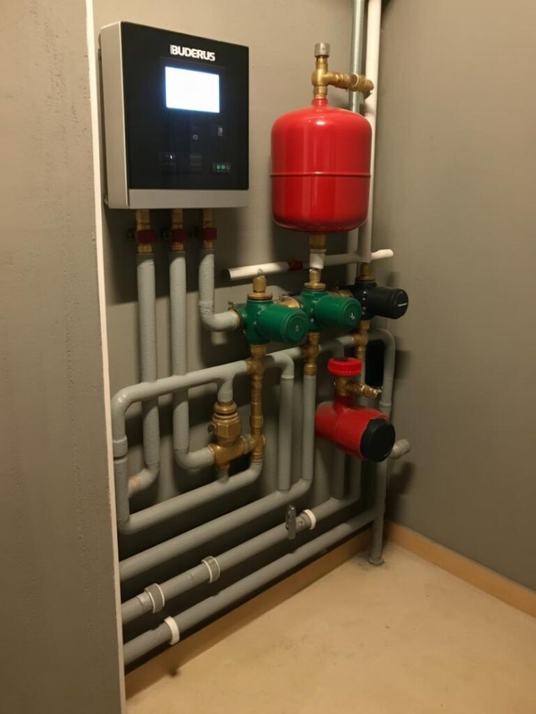 instalacja centralnego ogrzewania z separatorem zanieczyszczeń