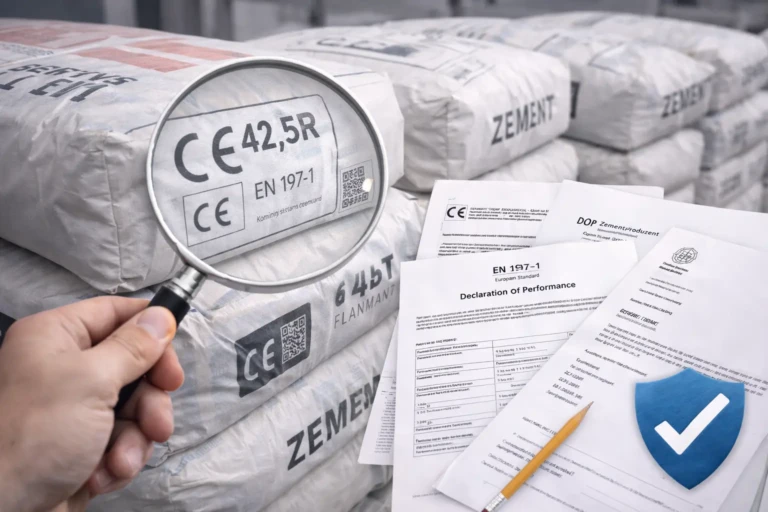 Inspekcja oznaczeń certyfikacyjnych cementu